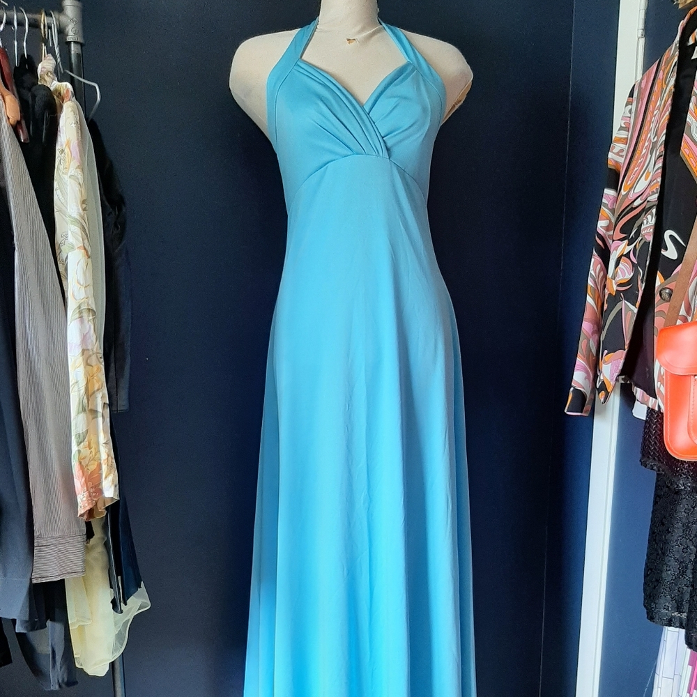 Vintage blue max prom dress size medium